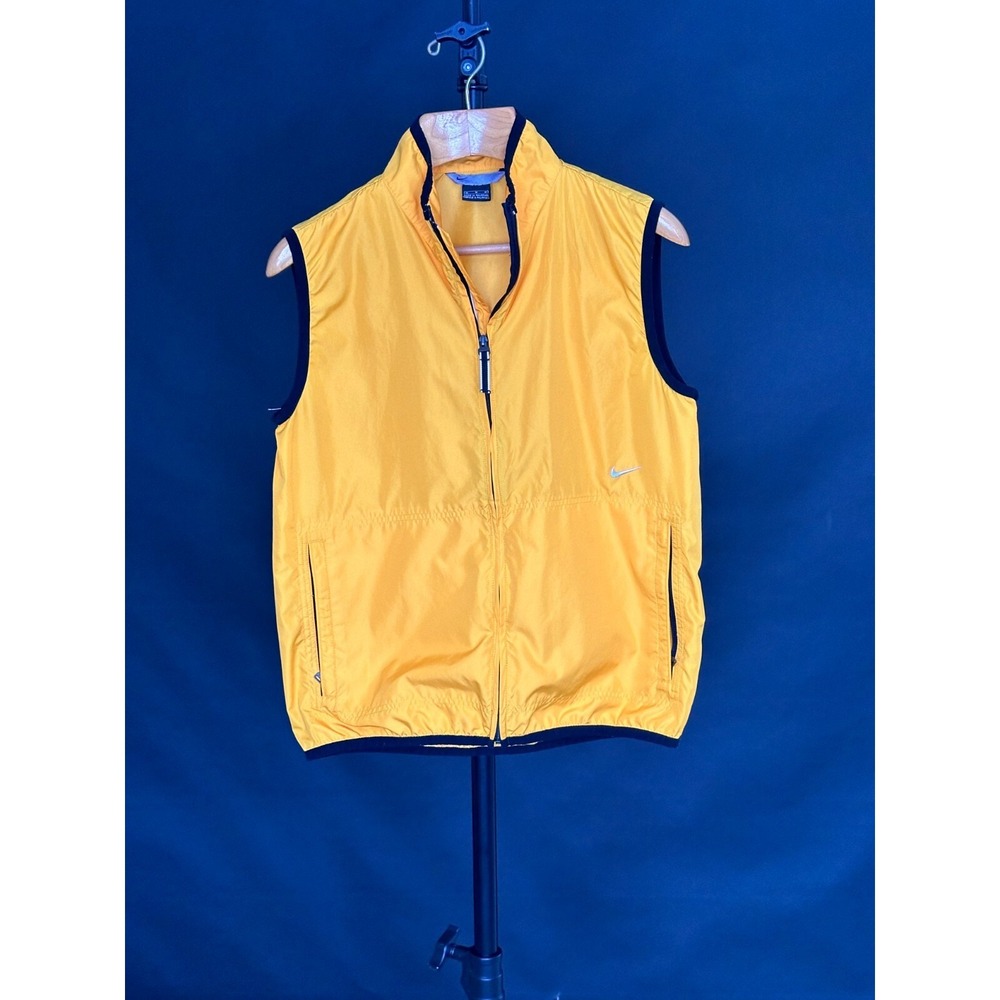 Vintage 90s Nike White Tag Yellow Athletic Vest Medium Streetwear Y2K